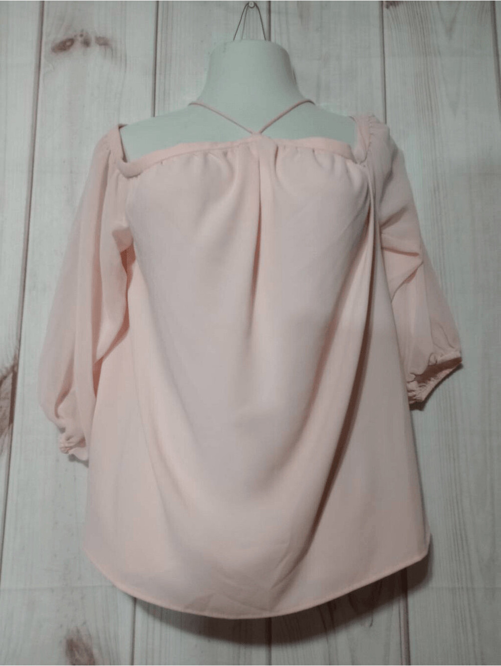 1.STATE Medium Pink Solid Off-Shoulder Blouse Casual Feminine